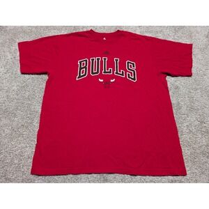 Adidas Chicago Bulls NBA Graphic T-Shirt Mens Large Red Short Sleeve Cotton Tee